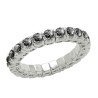 Eternity Ring  Expandable Black Diamond White Gold 1N535W, 1N534R