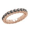 Eternity Ring  Expandable Black Diamond Rose Gold