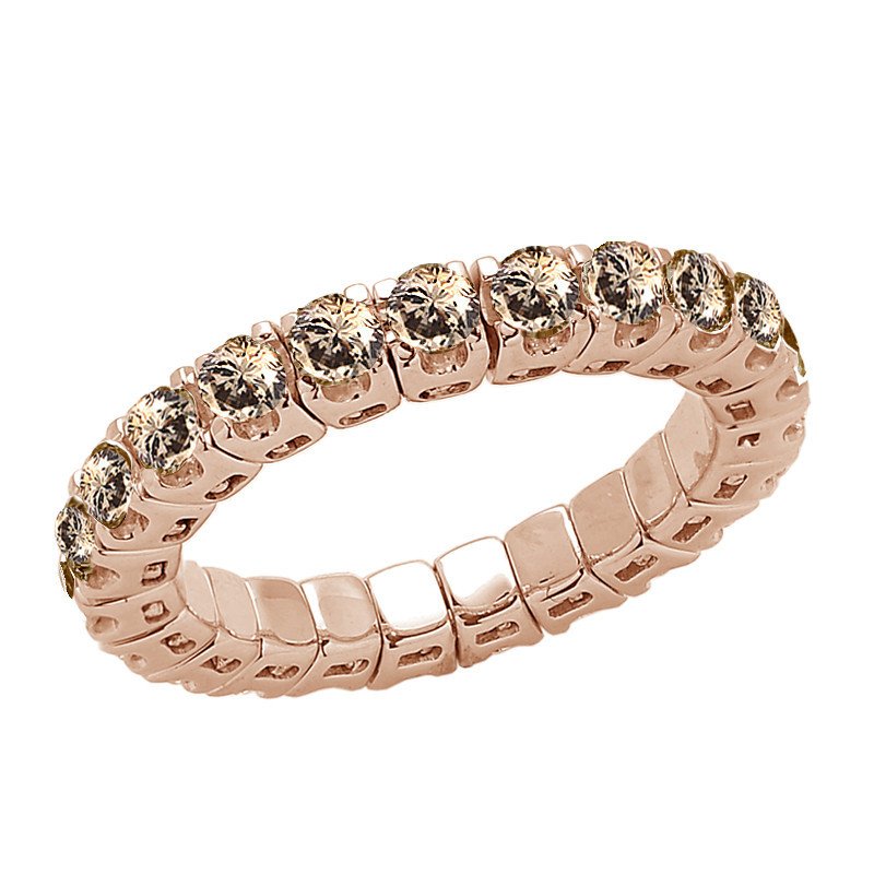 Anello Fedina Eternity Espandibile Brillanti Champagne Oro Rosa 
1N534R