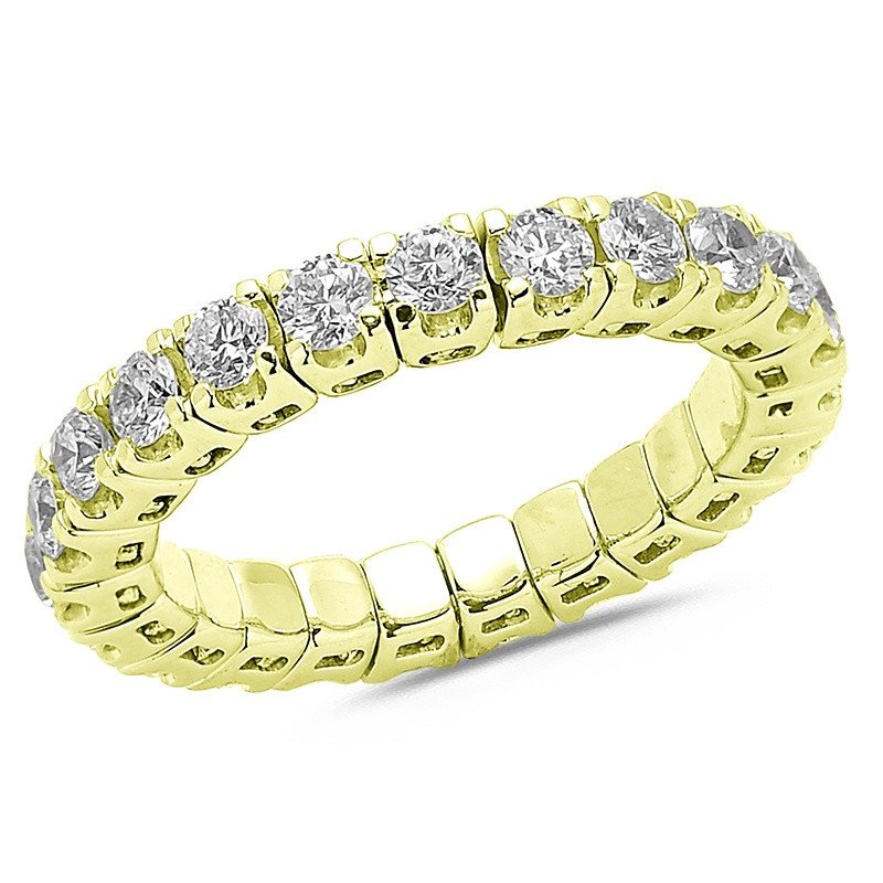 Eternity Ring Two Diamonds Carats Yellow Gold