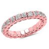 Eternity Ring Two Diamonds Carats Rose Gold