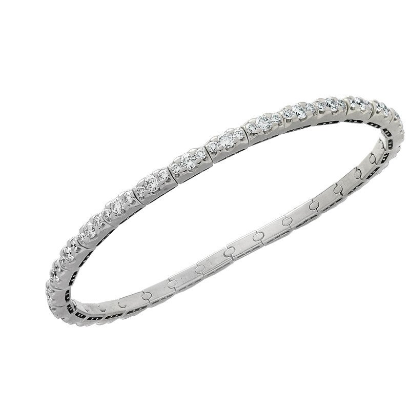 Bracciale Tennis Espandibile Diamanti Marquise Oro Bianco 5C96W