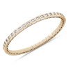 Expandable Tennis Diamonds Bracelet Square Elements Yellow Gold