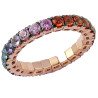 Eternity Expandable Rainbow Sapphires Rose Gold 1S082R