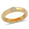 Autosize Wedding Band Yellow Gold and Diamonds Hermes Orange Enamel