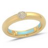 Autosize Wedding Band Yellow Gold and Diamonds Tiffany Green Enamel