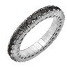 Expandable one carat Eternity ring. Made  in white gold for Onesizejewels by Masi  Gioielli: Buy or order now