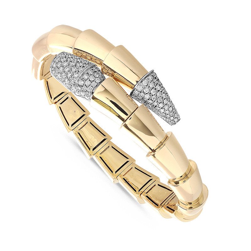 Serpenti Diamond Flexible Bangle Bracelet A stylish and versatile accessory for any occasion