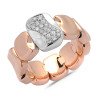 Expandable Diamond Pave' Ring Nugget Rose Gold