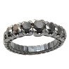 Expandable Black Degradè Diamonds Ring White Gold Front view 1N547W