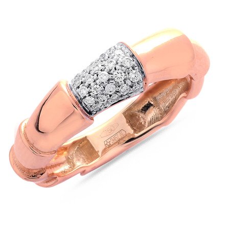 Anello Diamanti Serpenti Oro Rosa