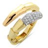 Serpenti Contrarier Ring Diamonds Yellow Gold