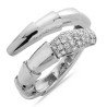 Serpenti Contrarier Ring Diamonds White Gold