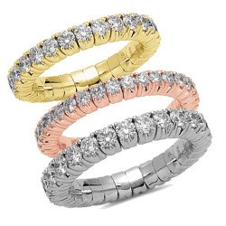 Expandable Eternity Diamonds Ring One and Half Carats Rose Gold 1N236R