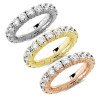 Three Carat Expandable Eternity Diamonds Ring Rose Gold