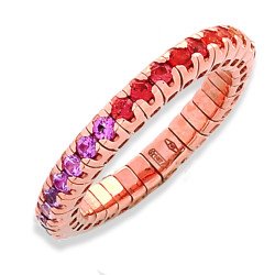 Rainbow Sapphires Expandable Eternity  Rose Gold 1W896R