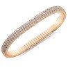 Tennis Stretch Bracelet Three Diamonds Row Rose Gold  5E256R