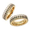 Onesize Jewels® - Expandable Eternity Ring with Double Row of White and Champagne Diamonds