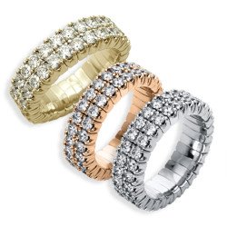 Ring Eternity Expandable Double Row Diamonds  White Gold 1N543W 1DJ52W