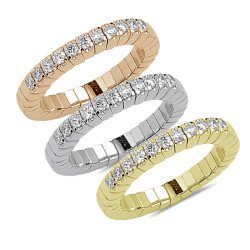 Expandable Ring with Diamonds Half  Band  1V726W