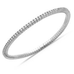 Bracciale Tennis Espandibile Brillanti Due Carati Oro Bianco