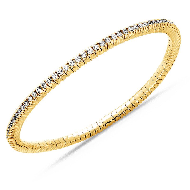 Expandable Tennis Bracelet Two Diamond Carats Yellow Gold