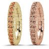 Expandable Eternity Brown Diamonds Ring One and Half Carats Rose or Yellow Gold 1CQ79R