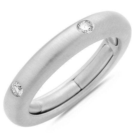 Autosize Wedding Band White Gold and Diamonds