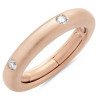 Autosize Wedding Band Pink Gold and Diamonds