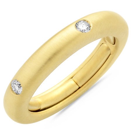 Autosize Wedding Band Yellow Gold and Diamonds