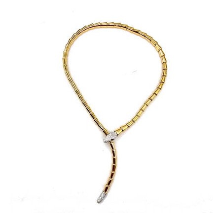 Serpenti Lariat Necklace Yellow gold and Diamonds model SI0016