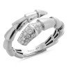 Serpenti Contrarier Ring Diamonds White Gold