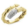 Serpenti Contrarier Ring Diamonds Yellow Gold