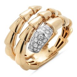 Wrapping Serpenti Ring Diamonds Rose Gold