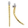 Serpenti Diamond Long Dangling Earrings Yellow Gold