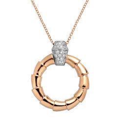 Serpenti Circle Pendant Rose gold
