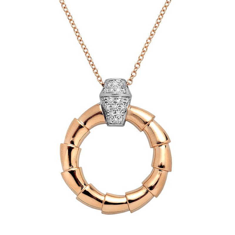 Serpenti Circle Pendant Rose gold
