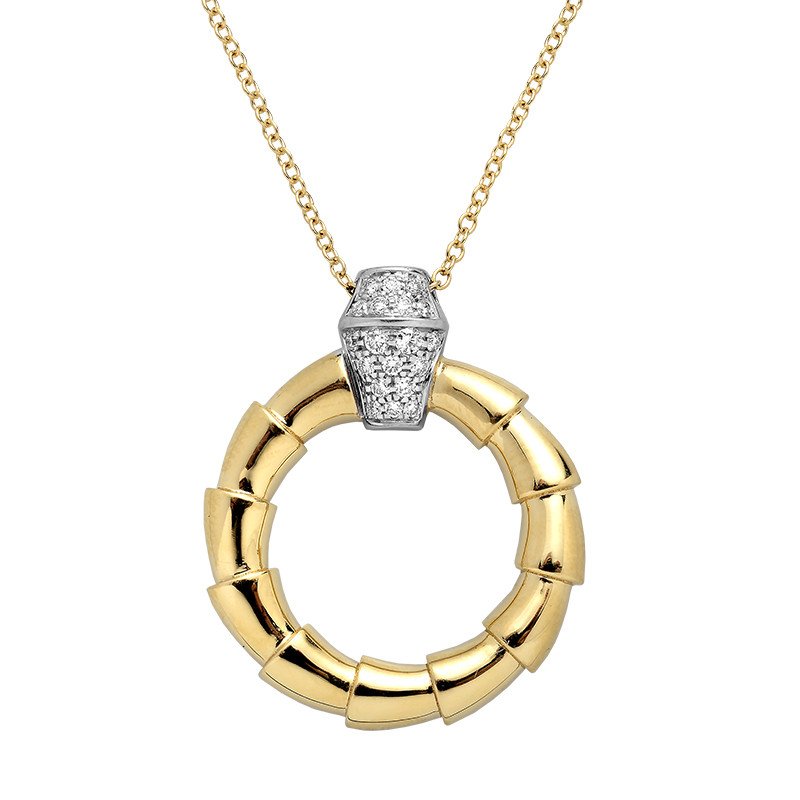 Serpenti Circle Pendant Yellow gold