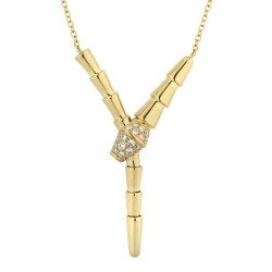 Serpenti Cute Diamond Necklace  Yellow Gold