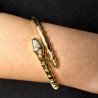 Bracciale Schiava Flessibile Serpenti con Brillanti Elegante e Sportivo