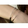 Flexible Gold Bracelet 18K | Square Shape No Overlapping Clasp Design