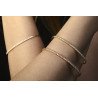 Bracciale Flessibile in Oro e Brillanti| Sezione Quadrata