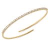 Flexible Gold Bracelet 18K | Round Section and Overlapping Clasp
