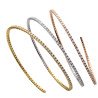 Wrap-Around Three Tones Gold and Diamonds | Three Diamond Rows