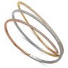 Wrap-Around Three Tones Gold and Diamonds | Three Diamond Rows