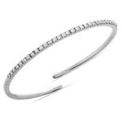Flexible Diamond Bracelet | Square Shape Overlapping Clasp Design