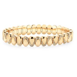 Expandable Yellow Gold Bracelet Onde