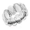 Expandable Wave Ring White Gold