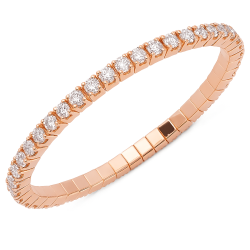 Bracciale Tennis Espandibile Brillanti Undici Carati  Oro Rosa