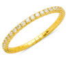Expandable Tennis Bracelet Eleven Diamond Carats Yellow Gold